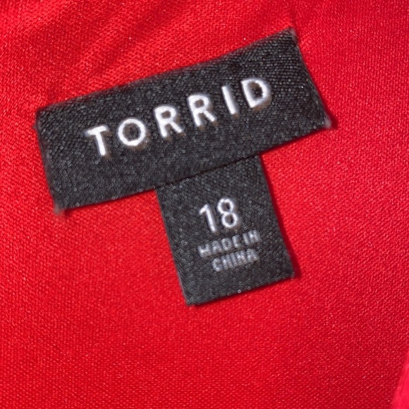 Torrid Red Swing Sleeve Less Midi Dress - Picture 4 of 5